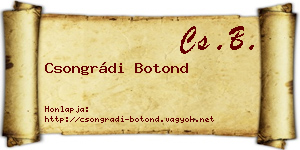 Csongrádi Botond névjegykártya